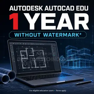 Autodesk AutoCAD EDU - 1 Year License (No Watermark)