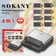 Brand New Sokany 8-in-1 Sandwich Maker - 1