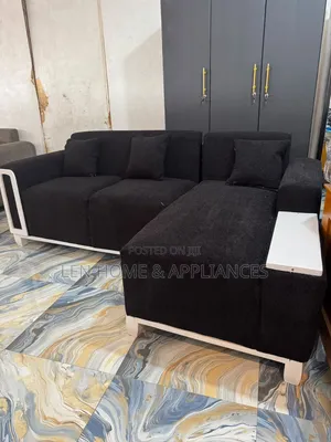 Luxury L-Shape Sofa - Black