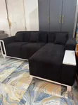 Luxury L-Shape Sofa - Black - 2
