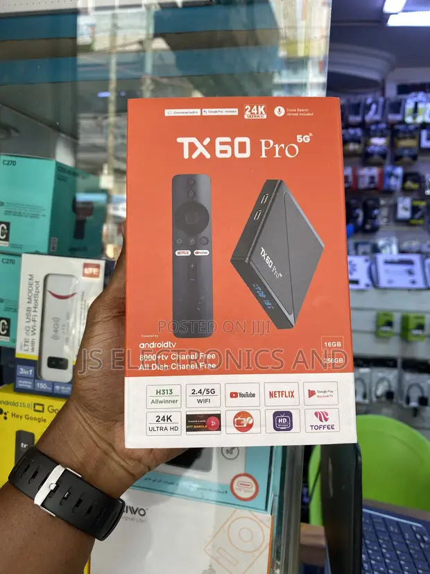 Tx 60 Pro 5G Android TV Box - 16GB RAM, 256GB Storage - 1
