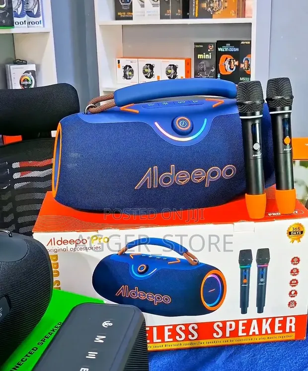 Aldeepo Pro Series Wireless Bluetooth Speaker with 2 Microphones - 1
