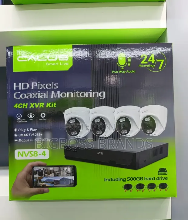 Calus 4-Channel Indoor CCTV Kit with 500GB HDD & 20m Cable - 1