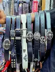 Chrome Hearts Style Studded Leather Belt - 4