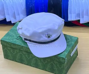 Embellished Leather Beret Cap