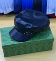 Embellished Leather Beret Cap - 4