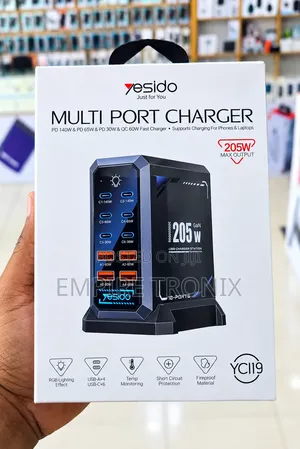 YESIDO YC119 205W GaN Multi-Port Fast Charging Station