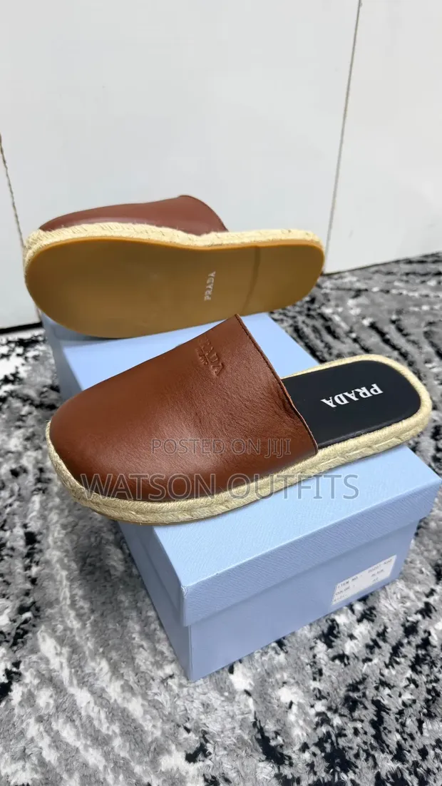 Prada Men's Leather Open Shoes/Sandals - 1