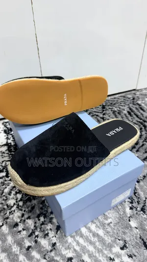 Prada Men's Leather Open Shoes/Sandals