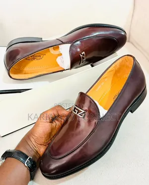 JM Weston Coffee Leather Shoes