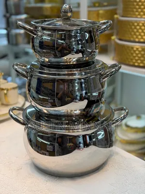 Stainless Steel Cookware Set - 3 Pots