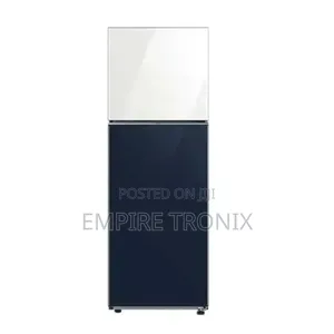 Samsung 348L Bespoke Refrigerator White Navy Glass