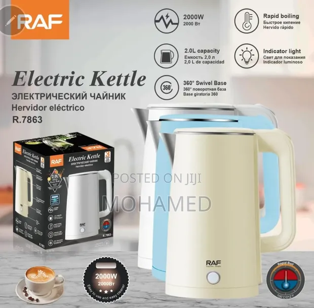 Raf Electric Kettle - 2.0L - 1