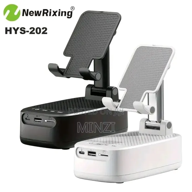 Phone Stands, Bluetooth Radio, Powerbank - Black & White - 1