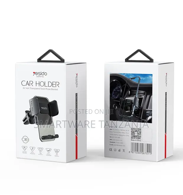 Yesido Car Holder Air Vent Transparent Phone Bracket - 1