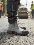 Men's Caterpillar Steel Toe Leather Slip-on Safety Boots - 4