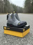 Men's Caterpillar Steel Toe Leather Slip-on Safety Boots - 5