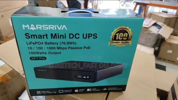 Marsriva KP7 Pro Mini DC UPS - 100W LiFePO4 Backup Power - 1