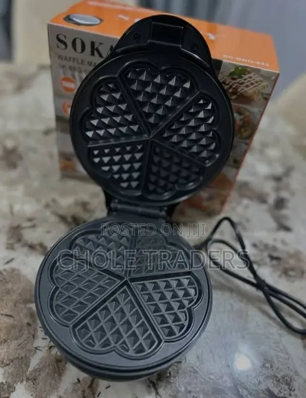 Sokany Waffle Maker ya Umeme yenye Umbo la Moyo (SK-08064) - 1