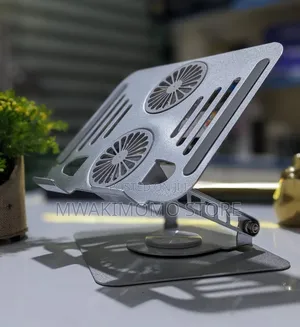 Ergonomic Aluminum Laptop Stand with Cooling Fans