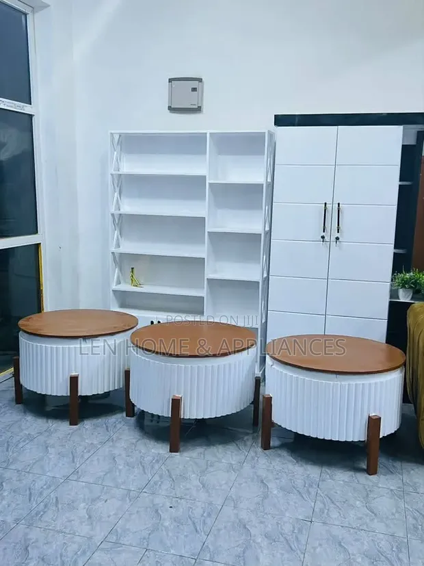 Meza ya Kahawa Ubora wa Juu - Nyeupe na Kahawia - 1