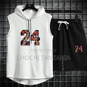 Men's Hooded Sleeveless Sportswear Set