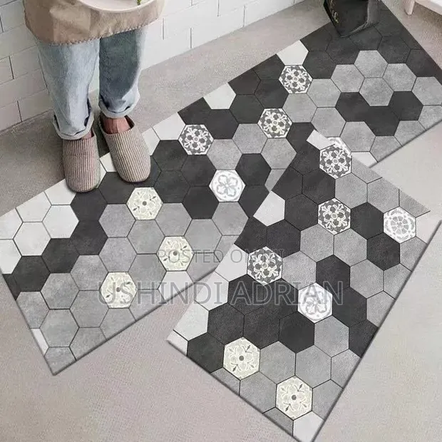 New Kitchen Mat Set - 2 Pieces - 1
