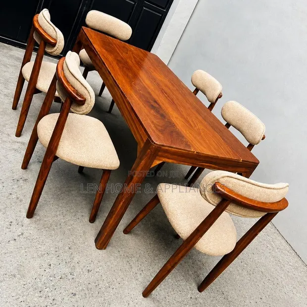 High Quality Dining Table with Six Chairs - 1