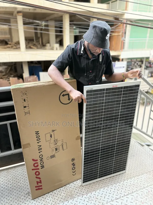 Hzsolar Mono Solar Panel 100W 18V - 1