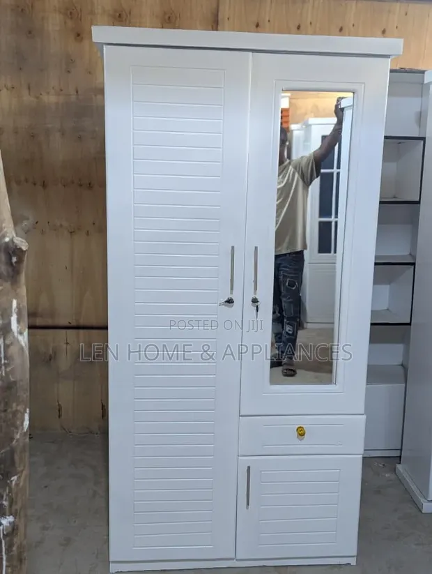 Brand New Wood-Mode White Wardrobe with 6 Shelves - 1