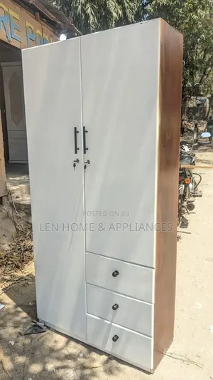 Kabati la Kifahari Nyeupe Milango Miwili