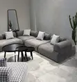 Modern L-Shape 6-Seater Sofa with Single Armchair - 1