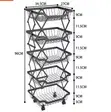 Newzeal 5-Tier Fruit Vegetable Storage Basket - 1