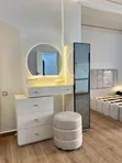 Classic Luxurious Dressing Table with LED Mirror - 1