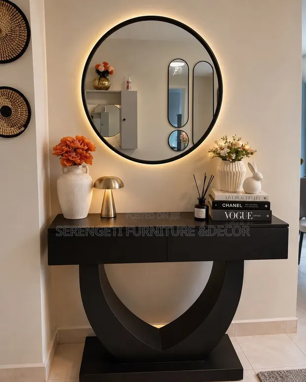 Classic Designed Console Table with LED Mirror - 1