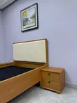 Classic Wooden Bed Sofa with Bedside Table - 2