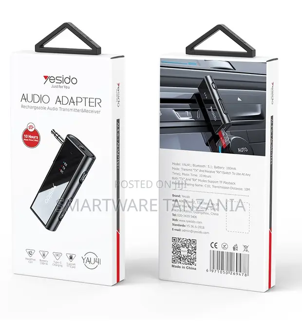 Yesido YAU41 Bluetooth 5.1 Audio Adapter (Transmitter/Receiver) - 1