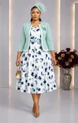Elegant 2-Piece Floral Dress Set by Shiffon - 2