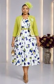 Elegant 2-Piece Floral Dress Set by Shiffon - 3