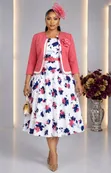 Elegant 2-Piece Floral Dress Set by Shiffon - 4