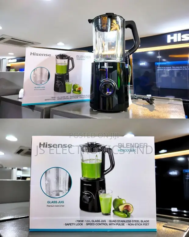 Blender ya Hisense HB800GBK 1.5L Kopo la Kioo - 1
