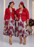 Luxury 2-Piece Chiffon Dress & Blazer Set - 3