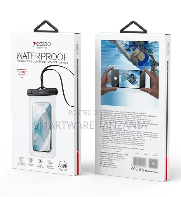 Yesido Waterproof Phone Case yenye Lanyard (IPX8) - 1
