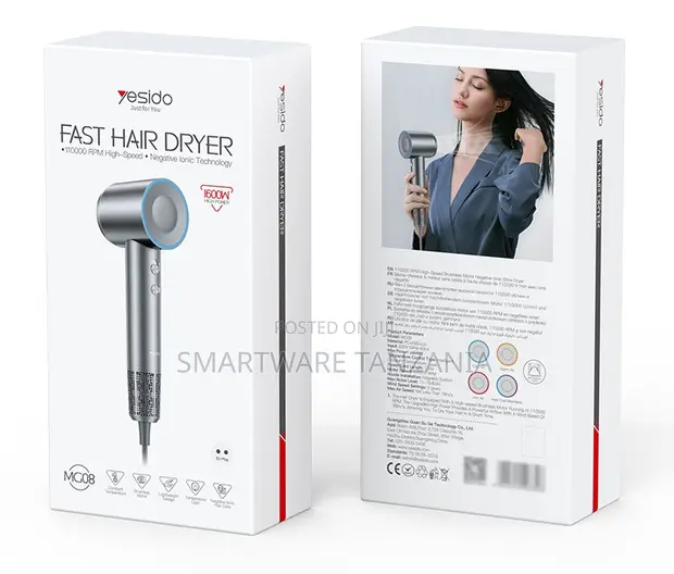 Yesido Fast Hair Dryer 110000 RPM, 1600W - 1