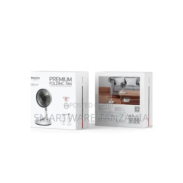 Yesido Adjustable Folding Fan with USB Charging - 1