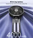 Yesido Mini Power Bank Fan with 7 Blades, 12-Hour Battery - 2