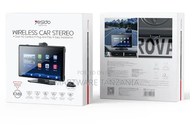 Yesido Wireless Car Stereo with 9-Inch HD Display & Dual Camera - 1