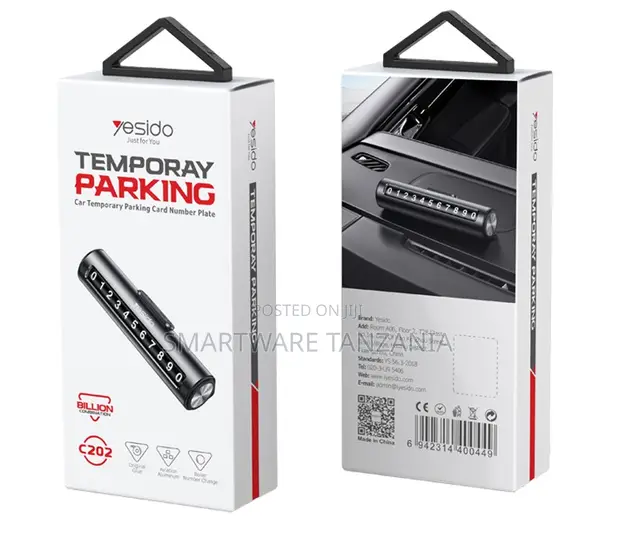 Yesido C202 Car Temporary Parking Number Plate - Aluminum - 1