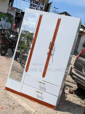 Three-Door Cabinet - White and Brown
