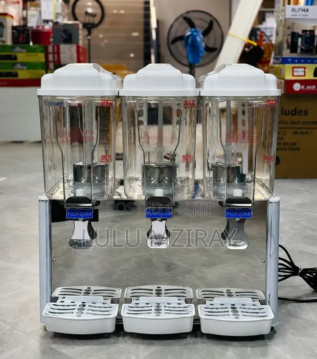 Commercial Triple Tanks Electric Juice Dispenser - 1
